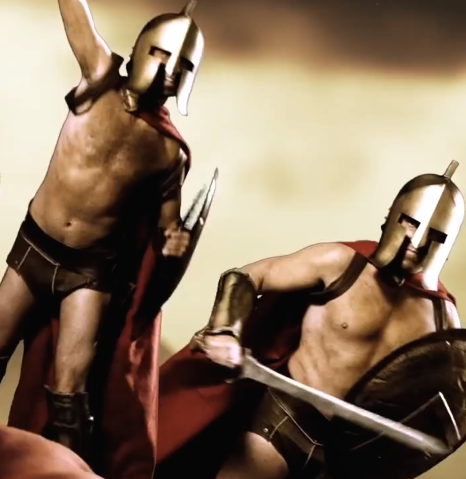 Guy recreates famous 300 battle scene in gym – SPARTA