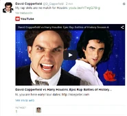 David Copperfield's reaction to the video on Twitter