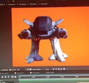 The ED-209 being animated by Forrest Whaley
