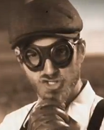 Rhett as Wilbur Wright (with goggles)