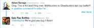 Savage's response to the battle on Twitter