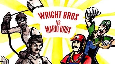 MARIO BROS vs WRIGHTBROS - Epic Drawing of History!