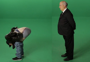 Spielberg "mooning" Alfred Hitchcock without the silhouette in the Behind the Scenes video