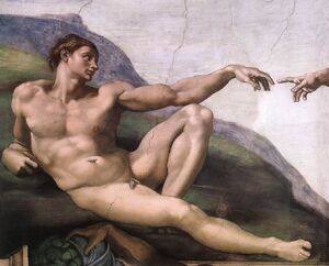 Michelangelo, Creation of Adam 03