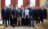 Peter, Lloyd, Alphacat, and other YouTubers with Barack Obama.