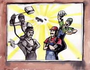 Mary Doodles' drawing of the battle