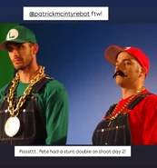 Pat McIntyre as Luigi, posted on the ERB Instagram