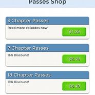 An old screenshot of the Passes shop