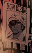 A wanted poster of Howie from the background of "Great at Cowboy".