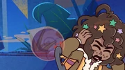 Giovanni knocks the phone out of Molly's hand.