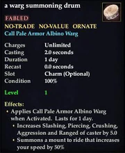 A warg summoning drum