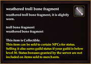 Weathered troll bone fragment