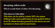 Decaying cobra scale