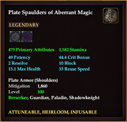 Plate Spaulders of Aberrant Magic