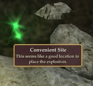 Location for explosives