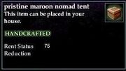 Maroon Nomad Tent