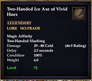 Two-Handed Ice Axe of Vivid Hues