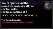 A box of spotted moths