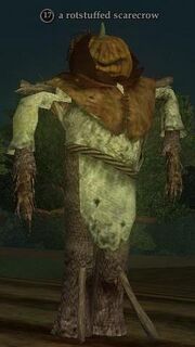 A rotstuffed scarecrow