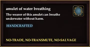 Amulet of water breathing