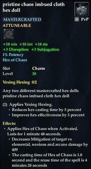 Pristine chaos imbued cloth hex doll