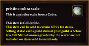 Pristine cobra scale
