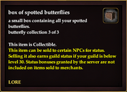 Box of spotted butterflies