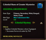 Celestial Rune of Greater Mysteries