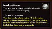 Iron bandit coin