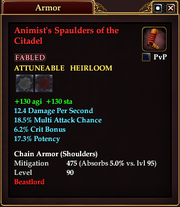 Animist's Spaulders of the Citadel