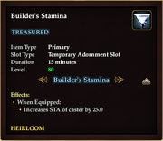 Builder's Stamina