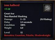 Iron halberd