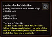 Glowing shard of divination (glowing shards collection)
