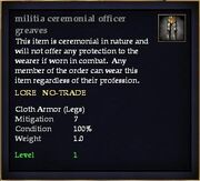Militia ceremonial officer greaves