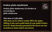 Broken plain mushroom