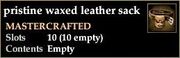 Waxed leather sack