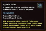 A goblin spine