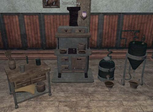 Station Stove and Keg