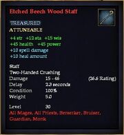 Etched Beech Wood Staff