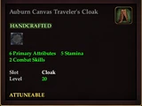 Auburn Canvas Traveler's Cloak