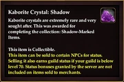 Kaborite Crystal: Shadow