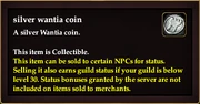 Silver wantia coin
