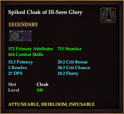 Spiked Cloak of Ill-Seen Glory