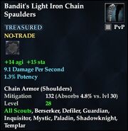 Bandit's Light Iron Chain Spaulders