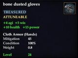 Bone dusted gloves
