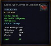 Rhoen'Fyr's Gloves of Command