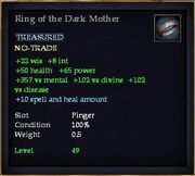 Ring of the Dark Mother