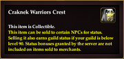 Craknek Warriors Crest