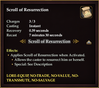 scroll of resurrection wow 2019