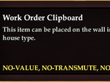 Work Order Clipboard
